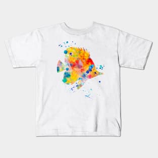 Butterfly Fish Watercolor Painting Kids T-Shirt